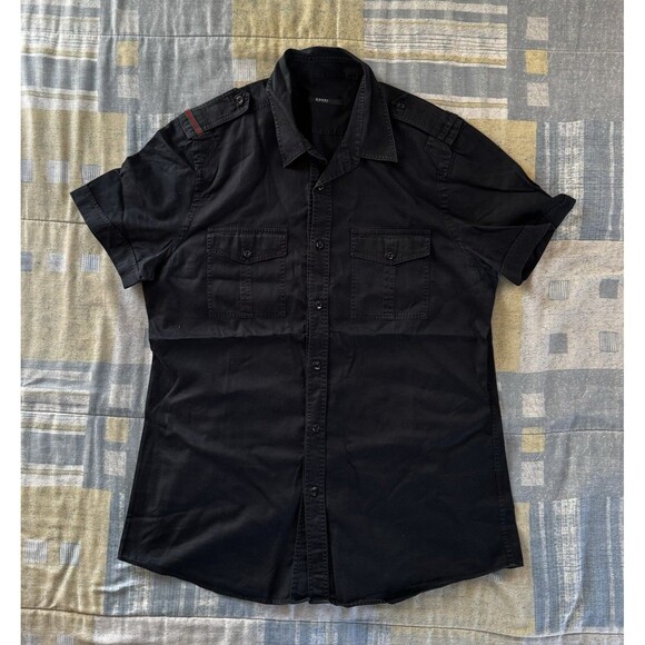 Gucci | Shirts | Gucci By Tom Ford Black Vintage Military Classic